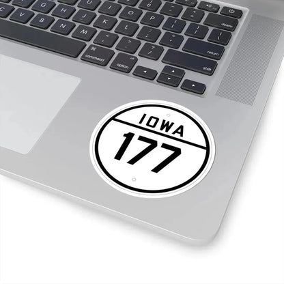 Iowa 177 1926 (Iowa) (Road Sign) STICKER Vinyl Kiss-Cut Decal - The Sticker Space