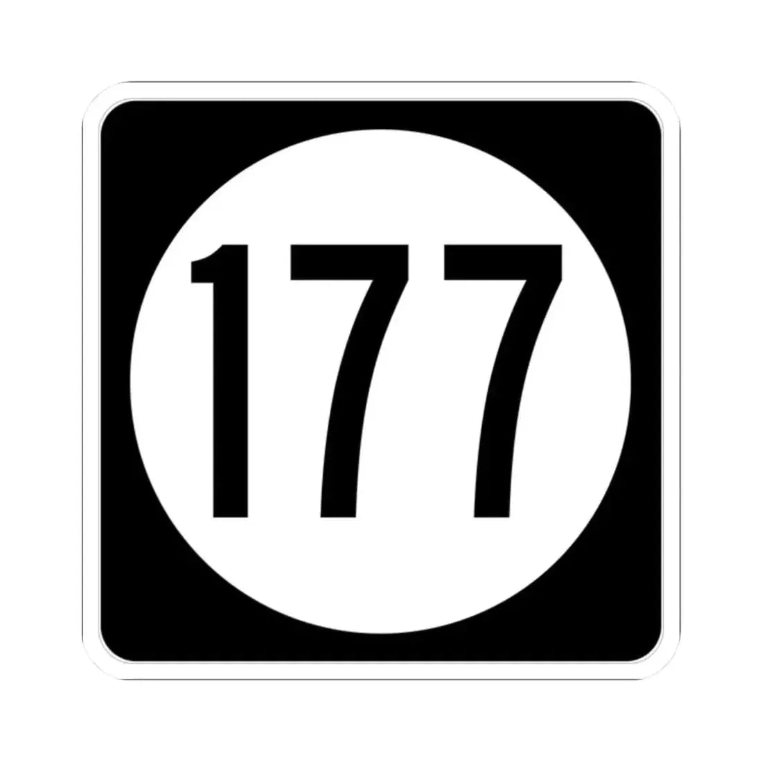 Iowa 177 (Iowa) (Road Sign) STICKER Vinyl Kiss-Cut Decal 2 Inch White - The Sticker Space