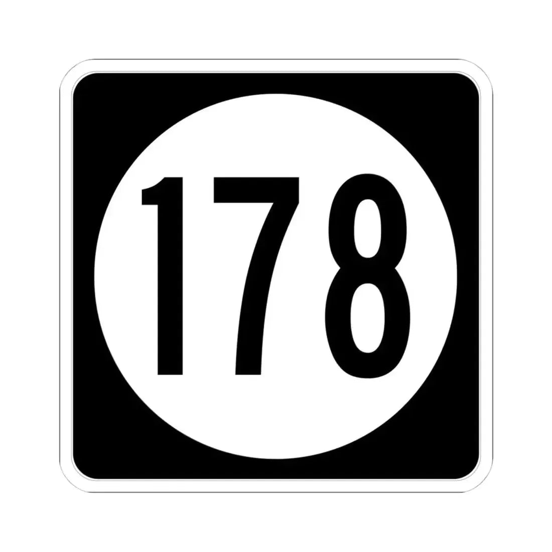 Iowa 178 (Iowa) (Road Sign) STICKER Vinyl Kiss-Cut Decal 4 Inch White - The Sticker Space