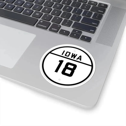 Iowa 18 1926 (Iowa) (Road Sign) STICKER Vinyl Kiss-Cut Decal - The Sticker Space