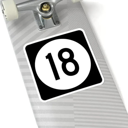 Iowa 18 (Iowa) (Road Sign) STICKER Vinyl Kiss-Cut Decal - The Sticker Space