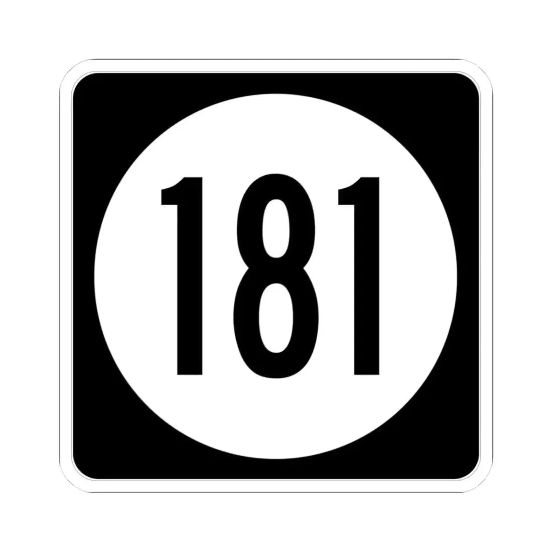 Iowa 181 (Iowa) (Road Sign) STICKER Vinyl Kiss-Cut Decal 3 Inch White - The Sticker Space