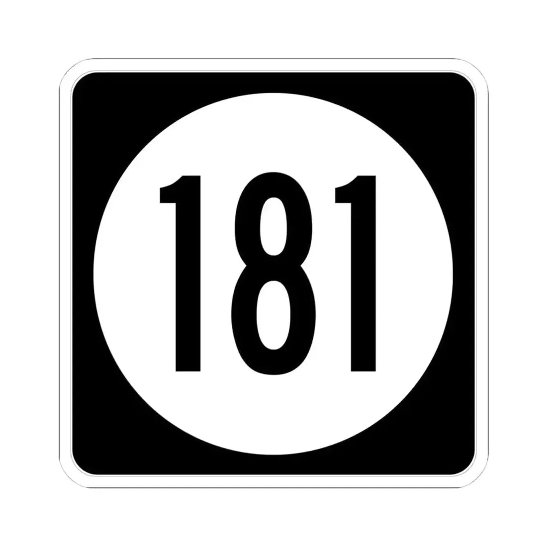 Iowa 181 (Iowa) (Road Sign) STICKER Vinyl Kiss-Cut Decal 4 Inch White - The Sticker Space