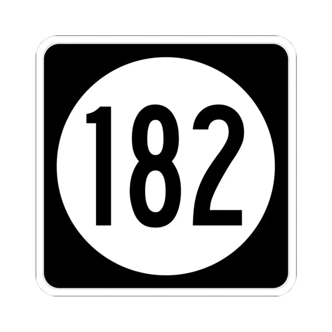Iowa 182 (Iowa) (Road Sign) STICKER Vinyl Kiss-Cut Decal 3 Inch White - The Sticker Space