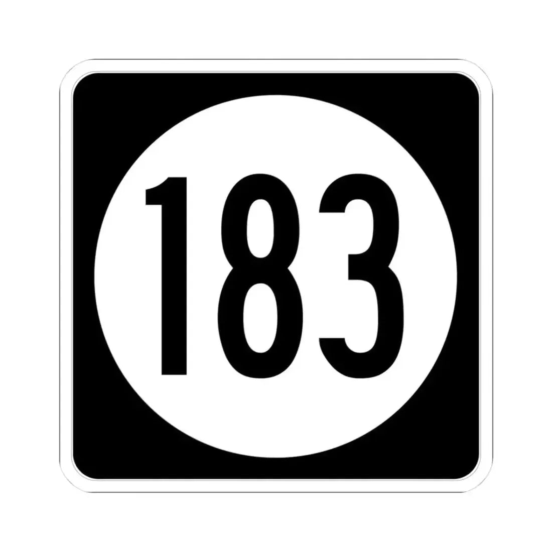 Iowa 183 (Iowa) (Road Sign) STICKER Vinyl Kiss-Cut Decal 3 Inch White - The Sticker Space