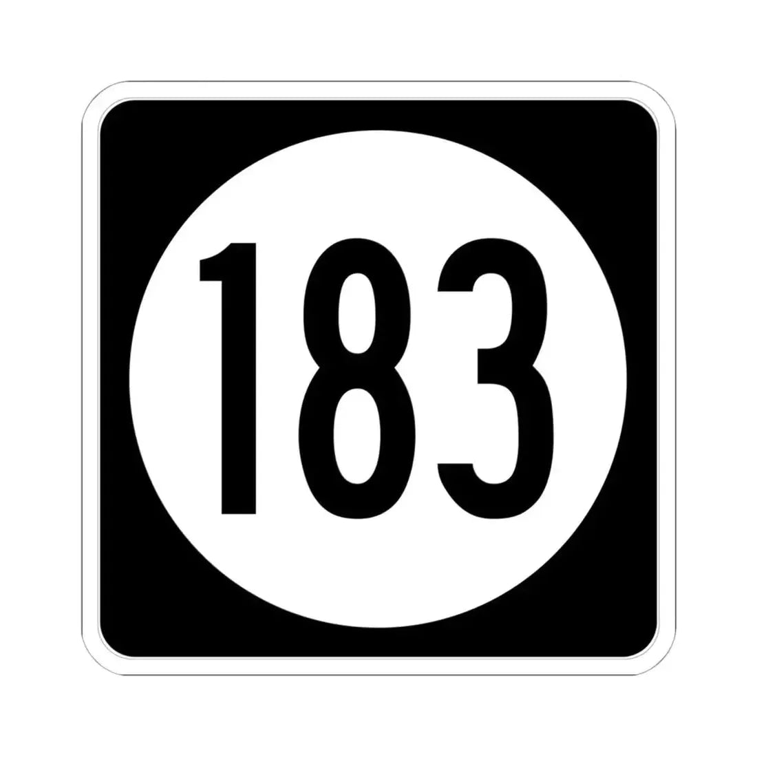 Iowa 183 (Iowa) (Road Sign) STICKER Vinyl Kiss-Cut Decal 6 Inch White - The Sticker Space