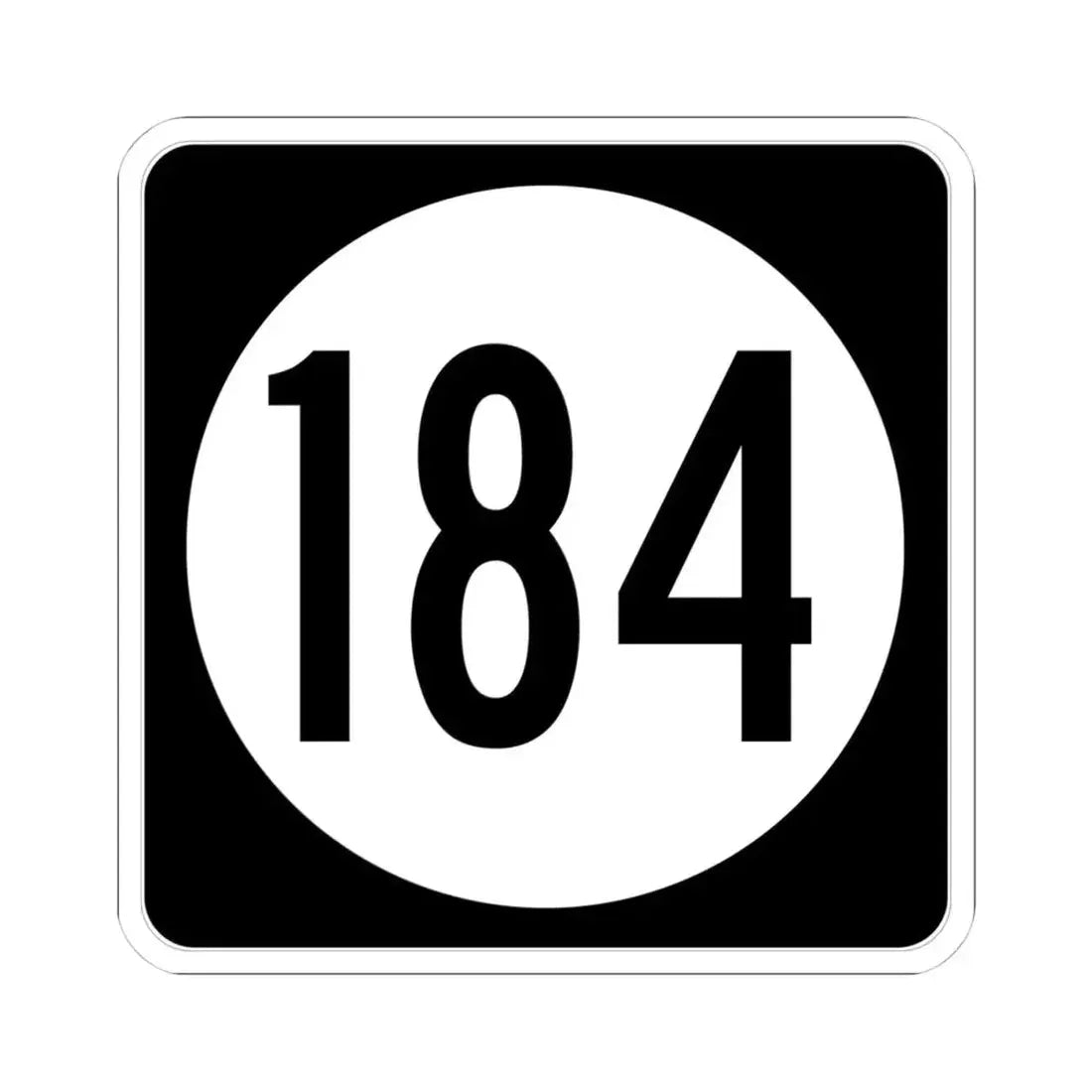 Iowa 184 (Iowa) (Road Sign) STICKER Vinyl Kiss-Cut Decal 4 Inch White - The Sticker Space