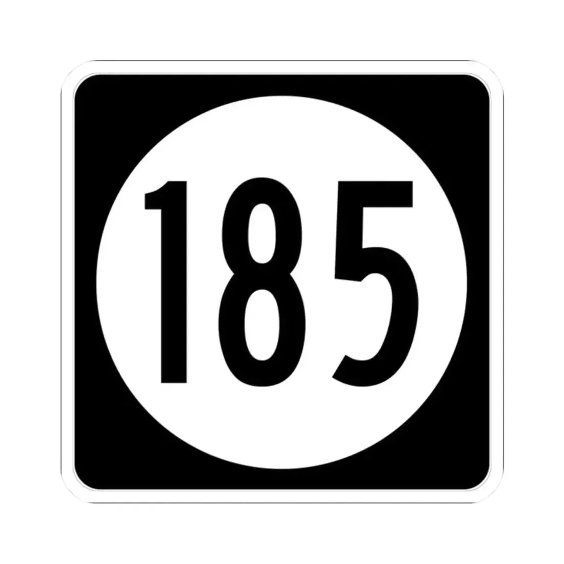 Iowa 185 (Iowa) (Road Sign) STICKER Vinyl Kiss-Cut Decal 2 Inch White - The Sticker Space