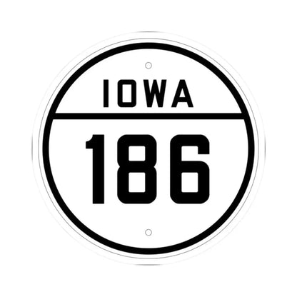 Iowa 186 1926 (Iowa) (Road Sign) STICKER Vinyl Kiss-Cut Decal 2 Inch White - The Sticker Space