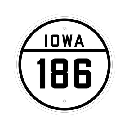 Iowa 186 1926 (Iowa) (Road Sign) STICKER Vinyl Kiss-Cut Decal 4 Inch White - The Sticker Space