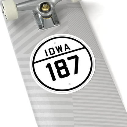Iowa 187 1926 (Iowa) (Road Sign) STICKER Vinyl Kiss-Cut Decal - The Sticker Space