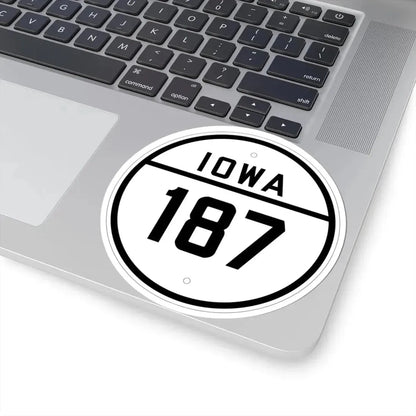Iowa 187 1926 (Iowa) (Road Sign) STICKER Vinyl Kiss-Cut Decal - The Sticker Space
