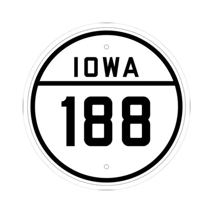 Iowa 188 1926 (Iowa) (Road Sign) STICKER Vinyl Kiss-Cut Decal 3 Inch White - The Sticker Space