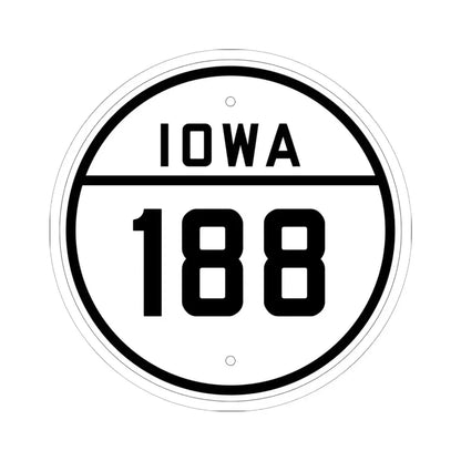 Iowa 188 1926 (Iowa) (Road Sign) STICKER Vinyl Kiss-Cut Decal 6 Inch White - The Sticker Space