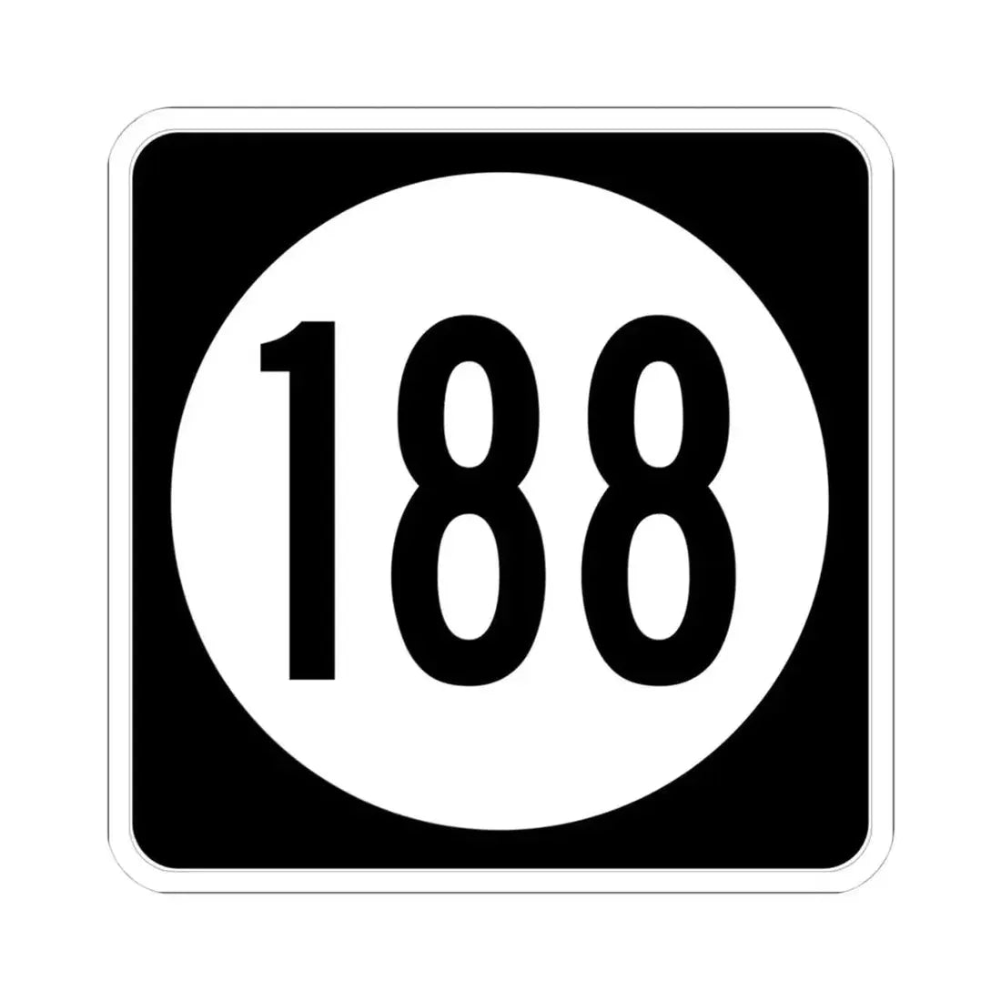 Iowa 188 (Iowa) (Road Sign) STICKER Vinyl Kiss-Cut Decal 4 Inch White - The Sticker Space