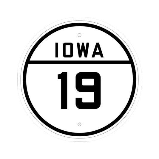 Iowa 19 1926 (Iowa) (Road Sign) STICKER Vinyl Kiss-Cut Decal 2 Inch White - The Sticker Space