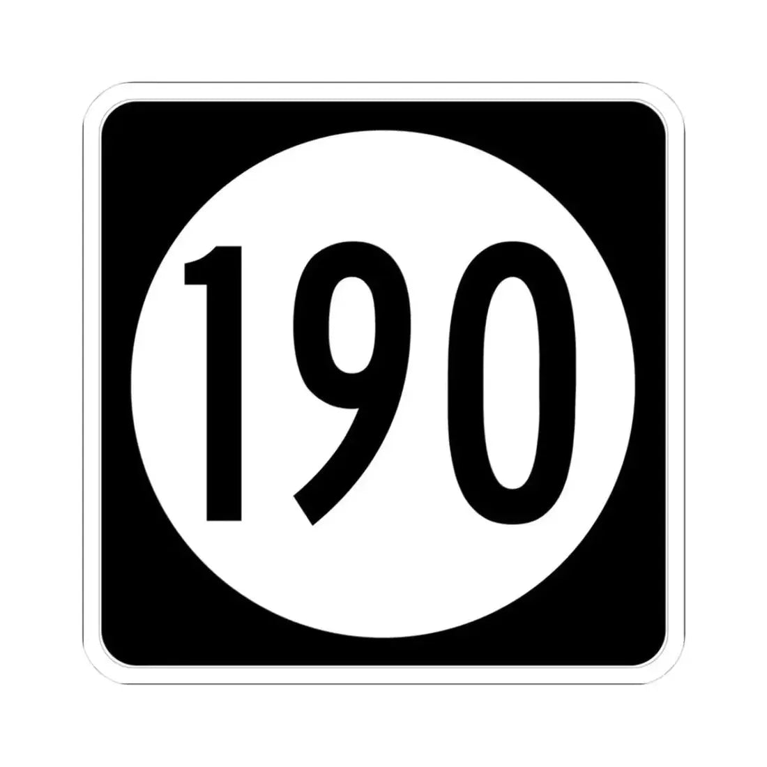 Iowa 190 (Iowa) (Road Sign) STICKER Vinyl Kiss-Cut Decal 3 Inch White - The Sticker Space