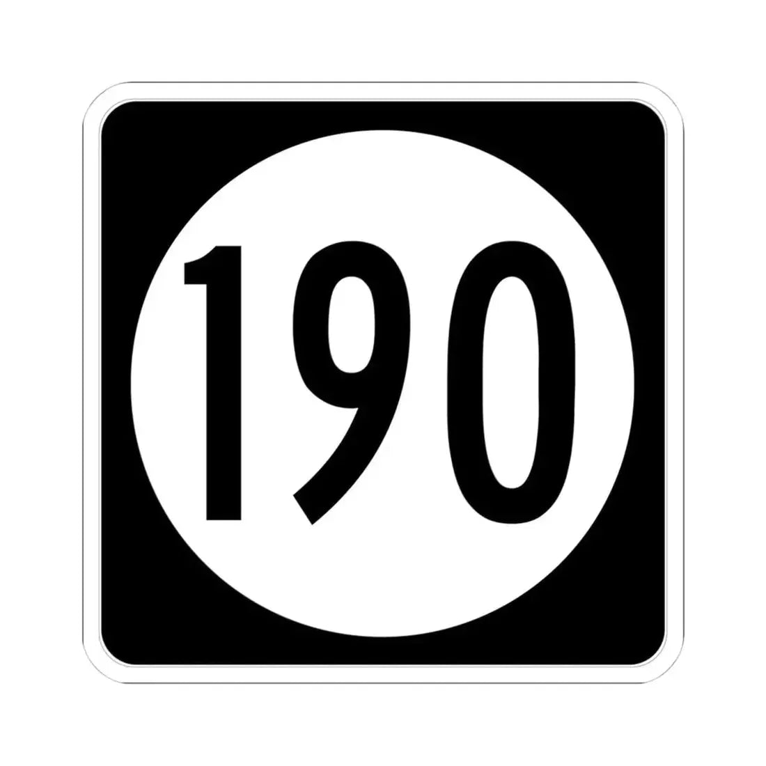 Iowa 190 (Iowa) (Road Sign) STICKER Vinyl Kiss-Cut Decal 4 Inch White - The Sticker Space