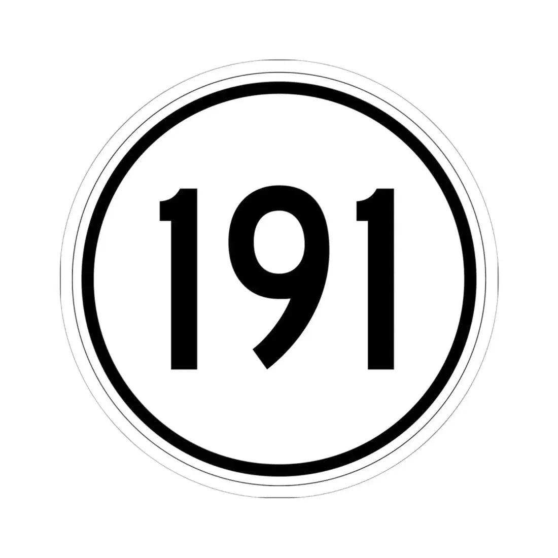 Iowa 191 1950 (Iowa) (Road Sign) STICKER Vinyl Kiss-Cut Decal 6 Inch White - The Sticker Space