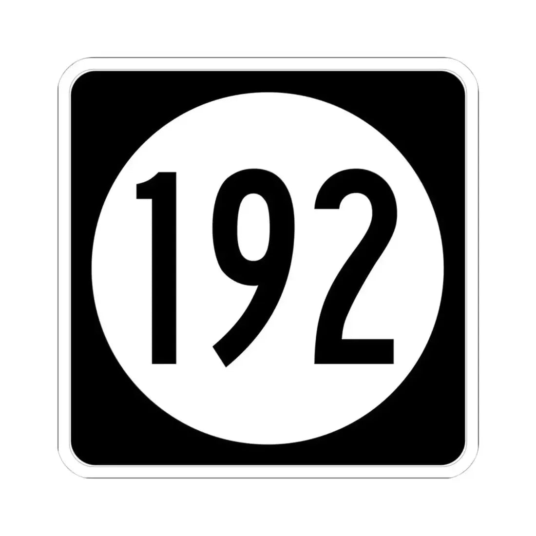 Iowa 192 (Iowa) (Road Sign) STICKER Vinyl Kiss-Cut Decal 4 Inch White - The Sticker Space