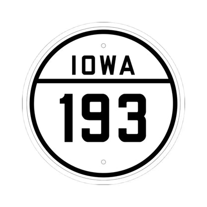 Iowa 193 1926 (Iowa) (Road Sign) STICKER Vinyl Kiss-Cut Decal 4 Inch White - The Sticker Space