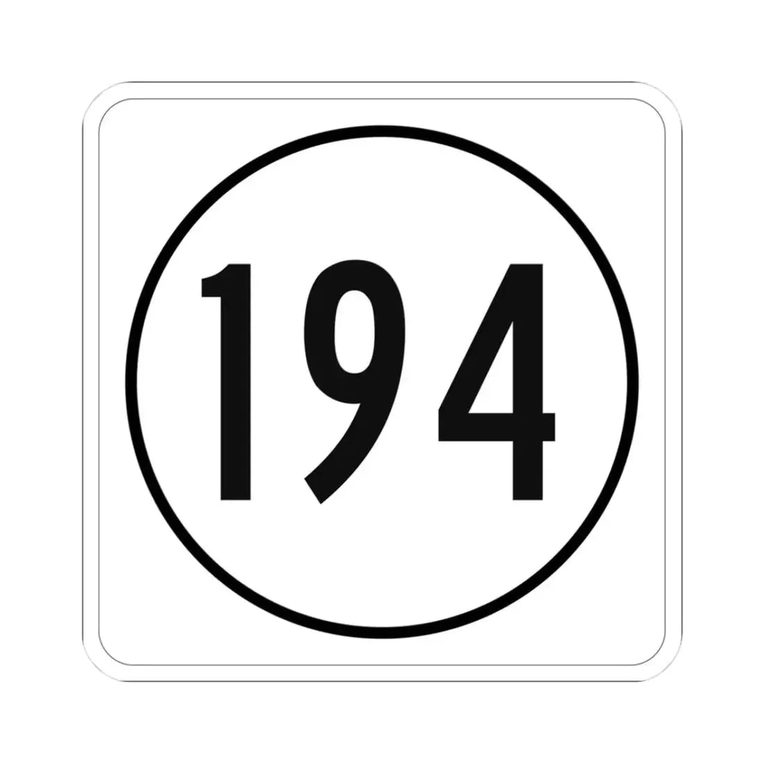Iowa 194 1948 (Iowa) (Road Sign) STICKER Vinyl Kiss-Cut Decal 3 Inch White - The Sticker Space
