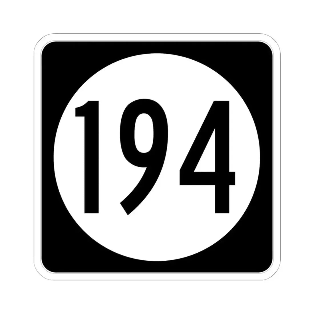 Iowa 194 (Iowa) (Road Sign) STICKER Vinyl Kiss-Cut Decal 6 Inch White - The Sticker Space