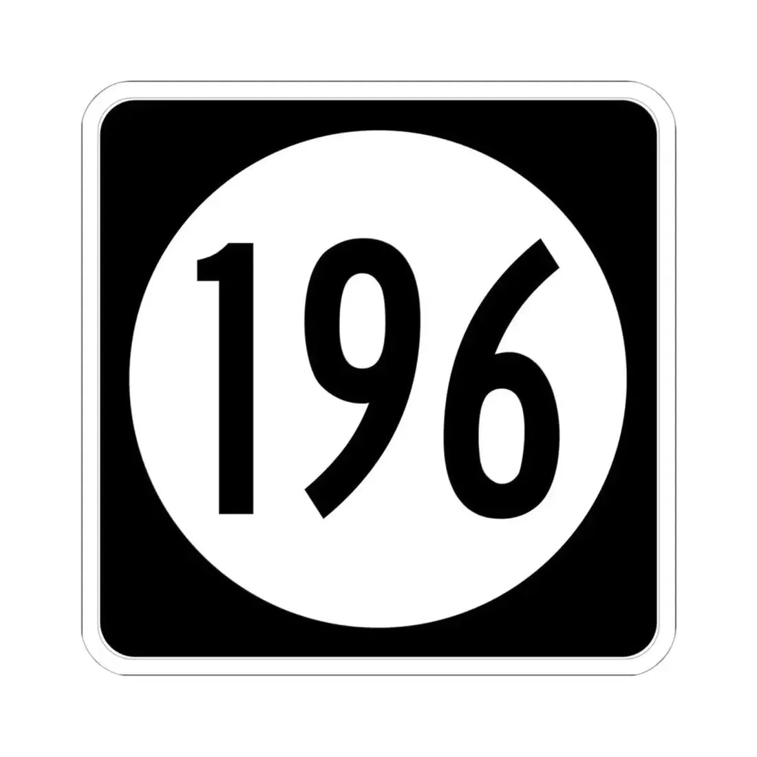 Iowa 196 (Iowa) (Road Sign) STICKER Vinyl Kiss-Cut Decal 6 Inch White - The Sticker Space