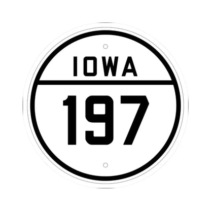 Iowa 197 1926 (Iowa) (Road Sign) STICKER Vinyl Kiss-Cut Decal 2 Inch White - The Sticker Space