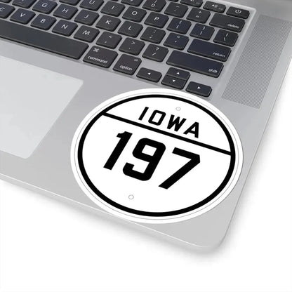 Iowa 197 1926 (Iowa) (Road Sign) STICKER Vinyl Kiss-Cut Decal - The Sticker Space