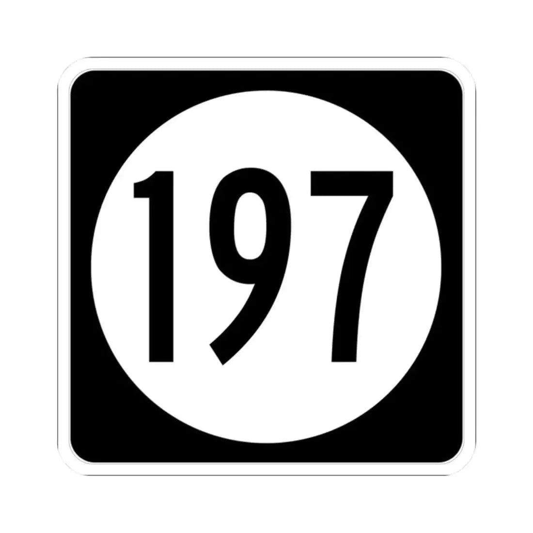 Iowa 197 (Iowa) (Road Sign) STICKER Vinyl Kiss-Cut Decal 2 Inch White - The Sticker Space