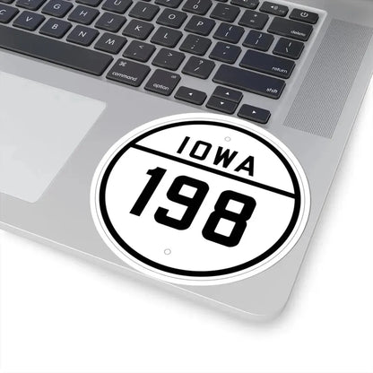 Iowa 198 1926 (Iowa) (Road Sign) STICKER Vinyl Kiss-Cut Decal - The Sticker Space
