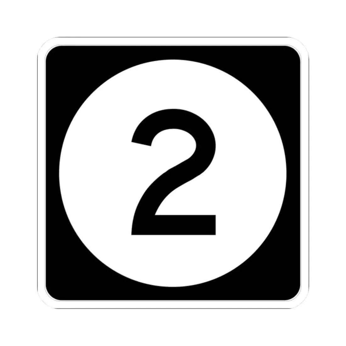 Iowa 2 (Iowa) (Road Sign) STICKER Vinyl Kiss-Cut Decal 2 Inch White - The Sticker Space