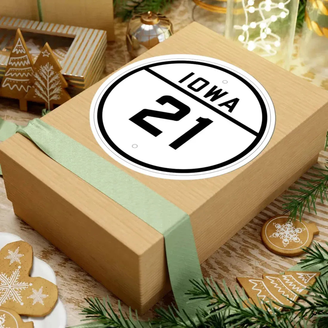 Iowa 21 1926 (Iowa) (Road Sign) STICKER Vinyl Kiss-Cut Decal - The Sticker Space