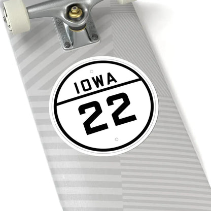 Iowa 22 1926 (Iowa) (Road Sign) STICKER Vinyl Kiss-Cut Decal - The Sticker Space