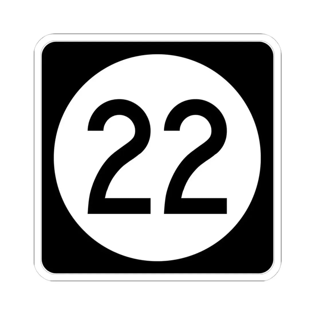 Iowa 22 (Iowa) (Road Sign) STICKER Vinyl Kiss-Cut Decal - The Sticker Space