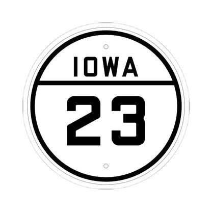 Iowa 23 1926 (Iowa) (Road Sign) STICKER Vinyl Kiss-Cut Decal 4 Inch White - The Sticker Space