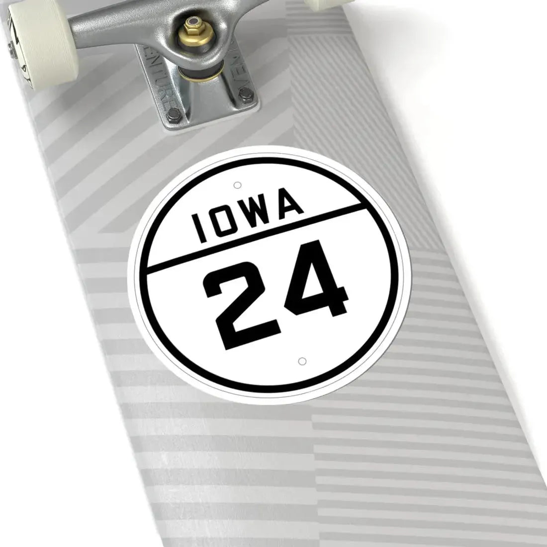Iowa 24 1926 (Iowa) (Road Sign) STICKER Vinyl Kiss-Cut Decal - The Sticker Space