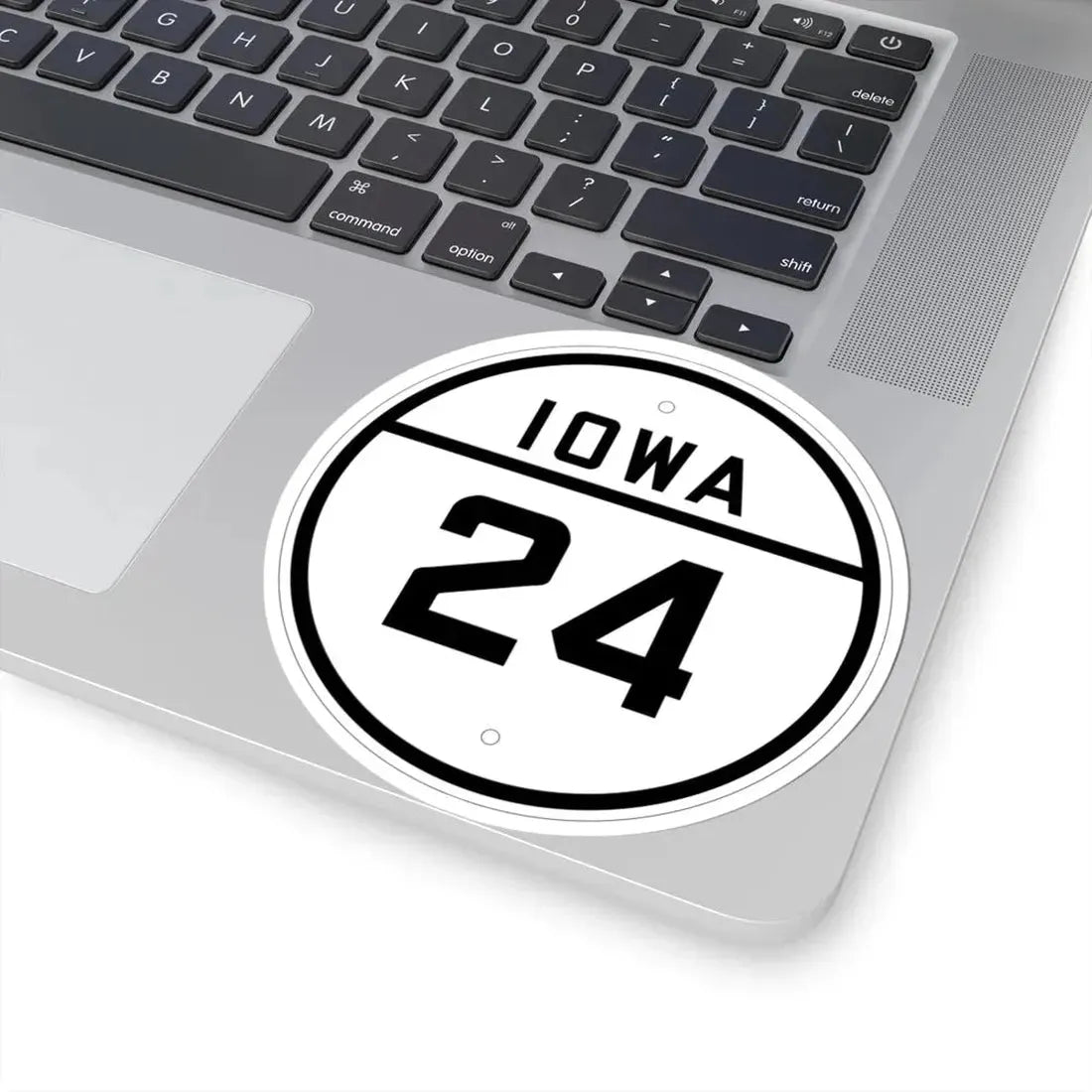 Iowa 24 1926 (Iowa) (Road Sign) STICKER Vinyl Kiss-Cut Decal - The Sticker Space