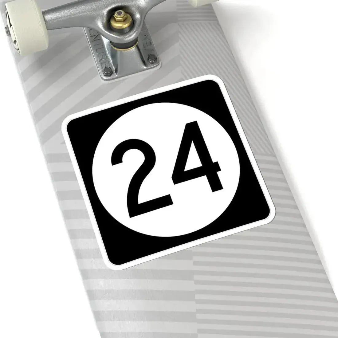 Iowa 24 (Iowa) (Road Sign) STICKER Vinyl Kiss-Cut Decal - The Sticker Space