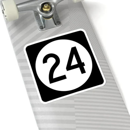 Iowa 24 (Iowa) (Road Sign) STICKER Vinyl Kiss-Cut Decal - The Sticker Space