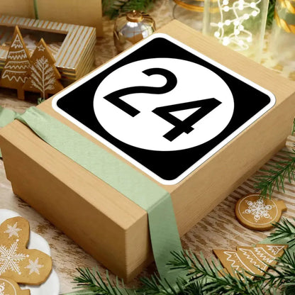 Iowa 24 (Iowa) (Road Sign) STICKER Vinyl Kiss-Cut Decal - The Sticker Space