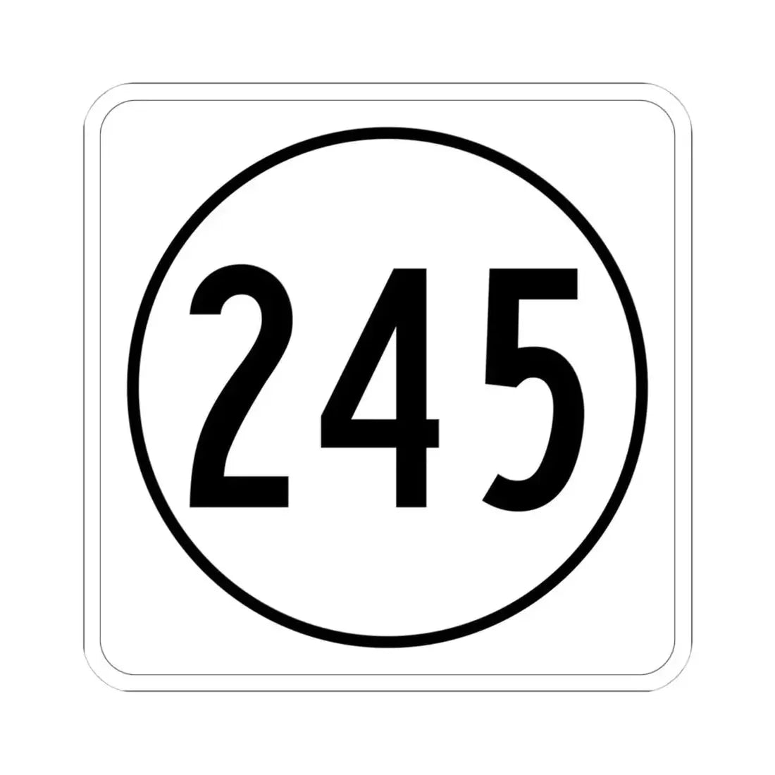 Iowa 245 1948 (Iowa) (Road Sign) STICKER Vinyl Kiss-Cut Decal 4 Inch White - The Sticker Space