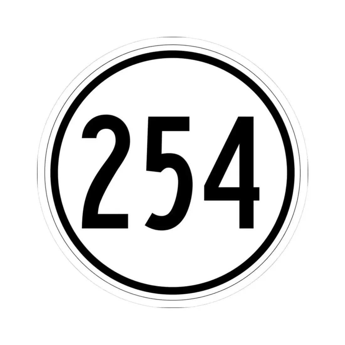 Iowa 254 1950 (Iowa) (Road Sign) STICKER Vinyl Kiss-Cut Decal 3 Inch White - The Sticker Space