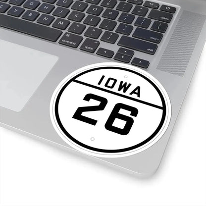 Iowa 26 1926 (Iowa) (Road Sign) STICKER Vinyl Kiss-Cut Decal - The Sticker Space