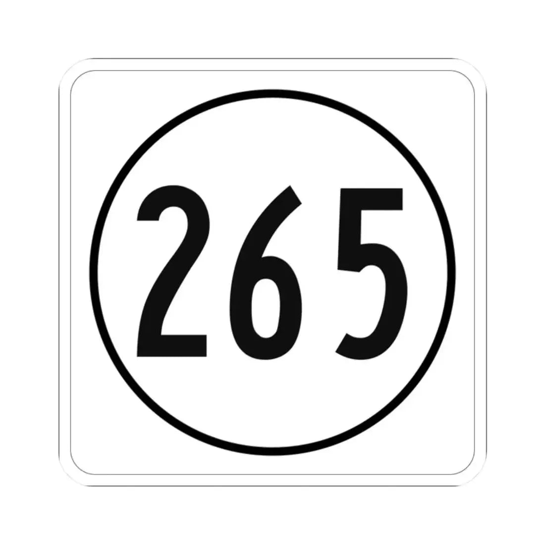 Iowa 265 1948 (Iowa) (Road Sign) STICKER Vinyl Kiss-Cut Decal 2 Inch White - The Sticker Space