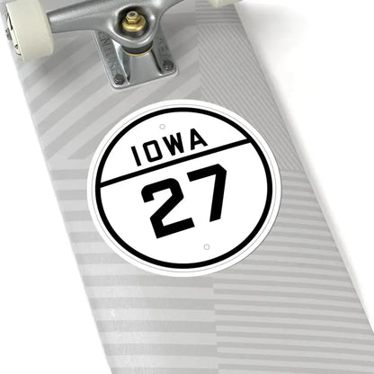 Iowa 27 1926 (Iowa) (Road Sign) STICKER Vinyl Kiss-Cut Decal - The Sticker Space
