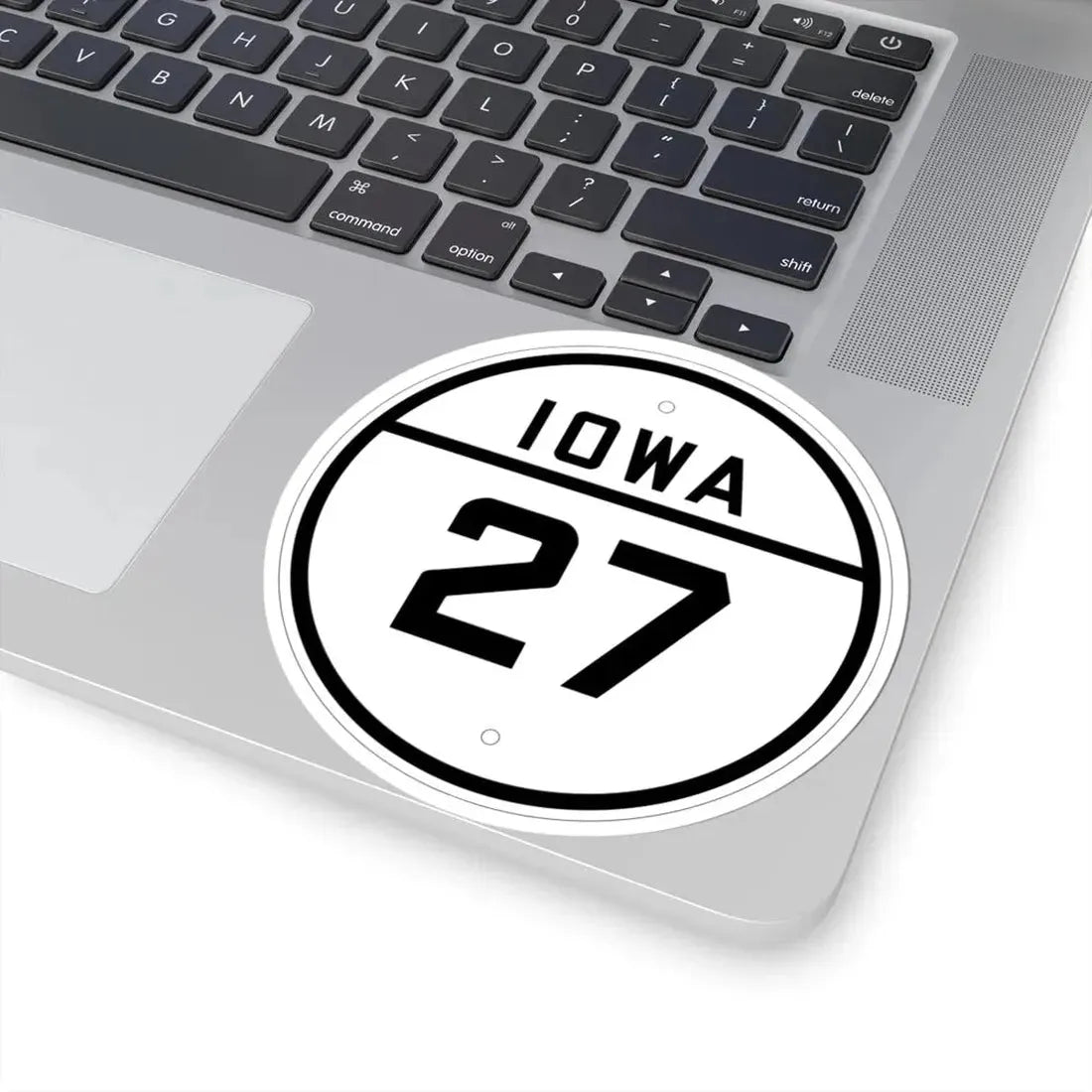 Iowa 27 1926 (Iowa) (Road Sign) STICKER Vinyl Kiss-Cut Decal - The Sticker Space