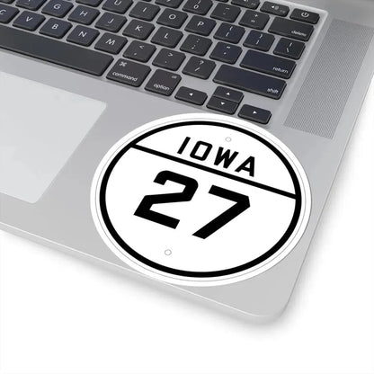 Iowa 27 1926 (Iowa) (Road Sign) STICKER Vinyl Kiss-Cut Decal - The Sticker Space