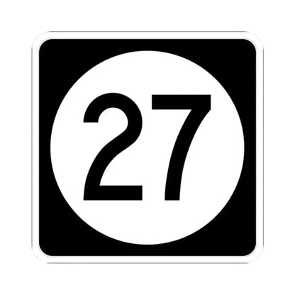 Iowa 27 (Iowa) (Road Sign) STICKER Vinyl Kiss-Cut Decal 2 Inch White - The Sticker Space